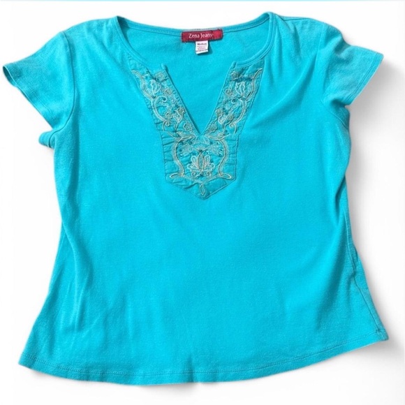 Y2K Embroidered/Sequin Tee - Picture 1 of 12